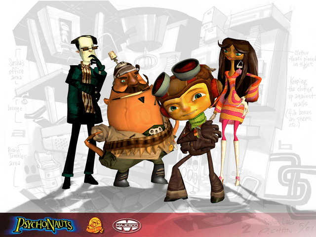 Psychonauts title screen for Xbox